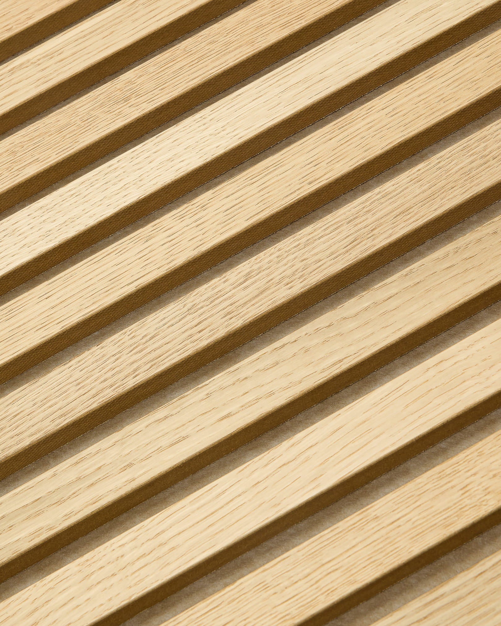 Akupanel | Akustikpanel / Natural Wood, Classic Oak, Dark Beige Felt, 240 x 60 cm