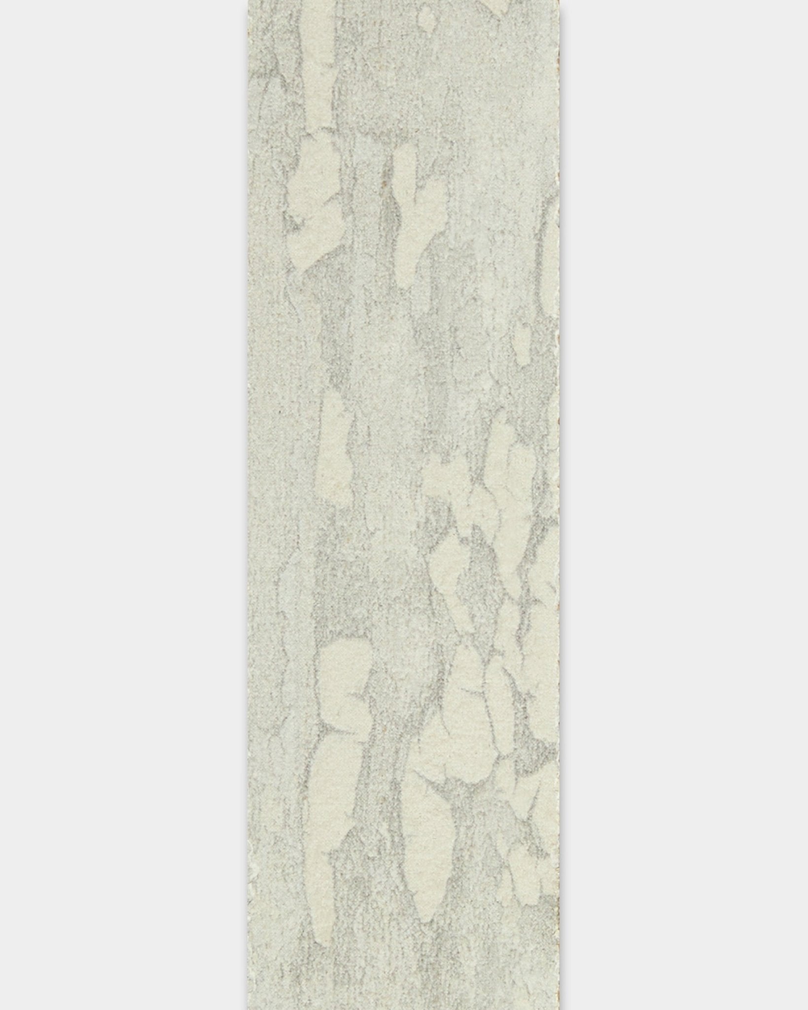 WoodUpp Lamella / Oxide White 240 cm acoustic panel with a rectangular, pale gray and off-white abstract textured finish resembling natural stone.