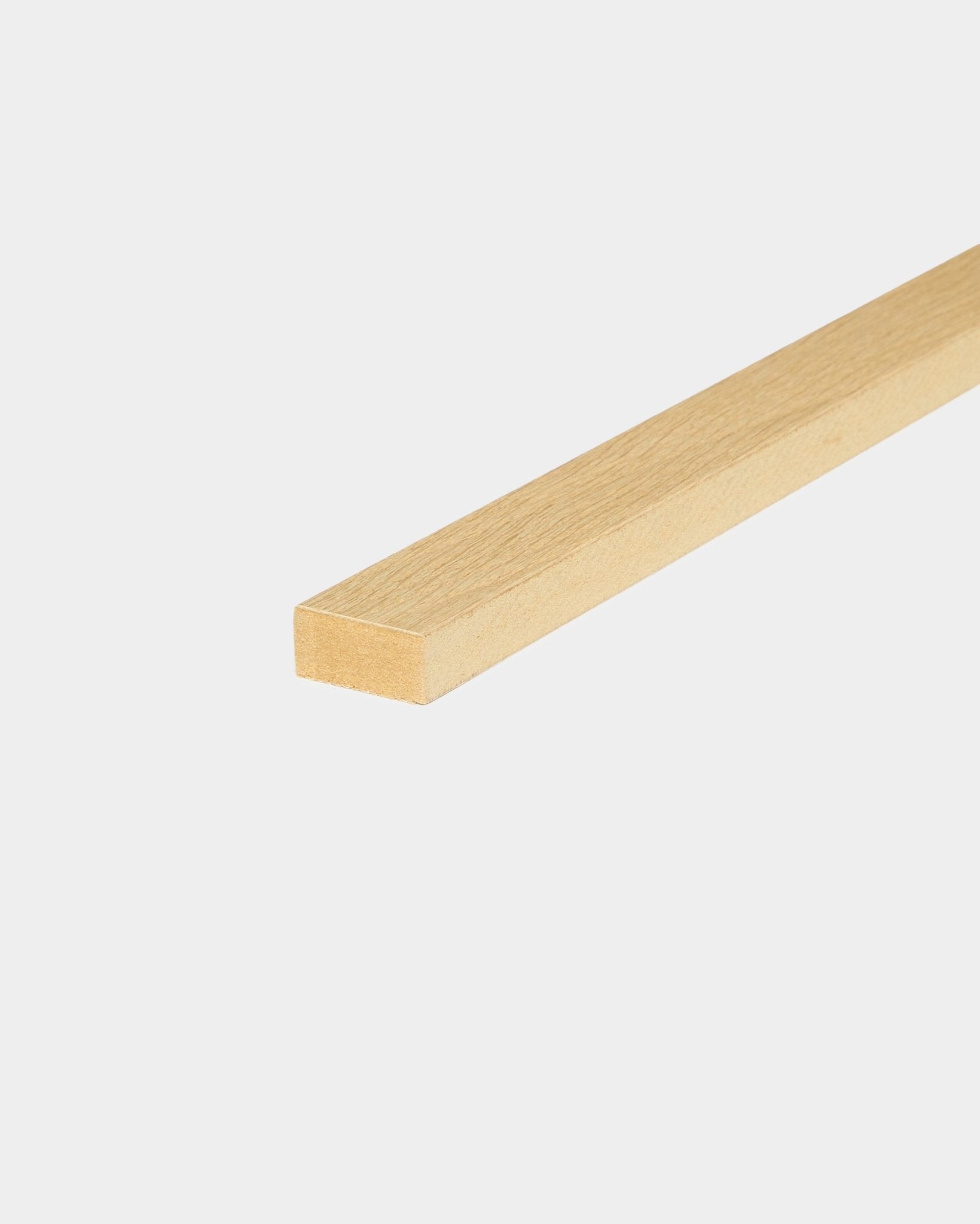 WoodUpp Lamella Classic Oak installation dowel, 240 cm, light brown wood—for Akupanel trim or slat replacement, compatible with Nordic acoustic panel systems.