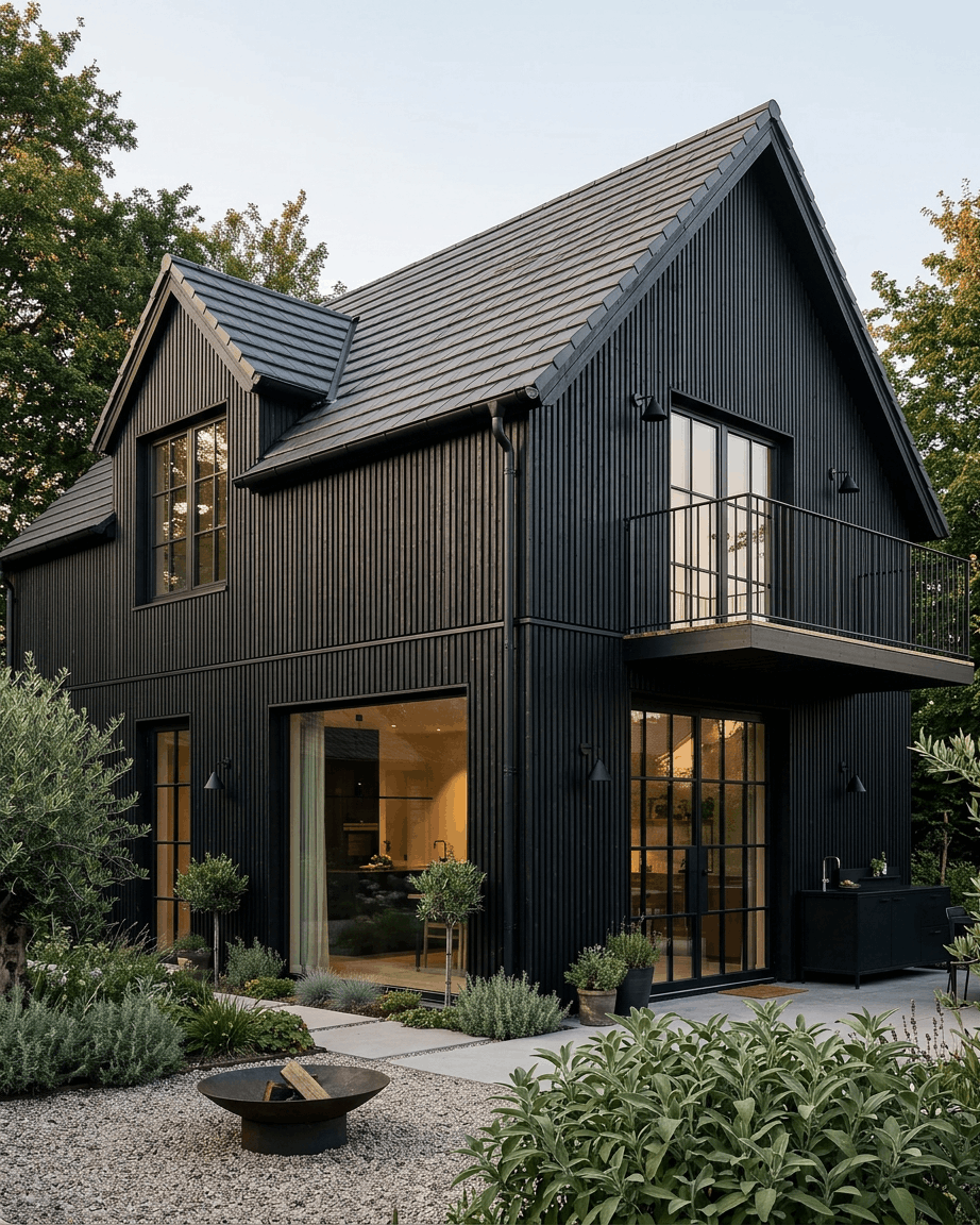 Aluwood | Udendørs Panel / Thermowood, Black, 240 x 45,1 cm