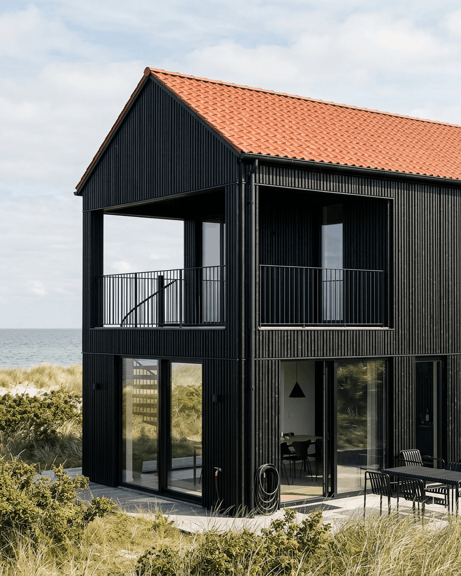 Aluwood | Udendørs Panel / Thermowood, Black, 240 x 45,1 cm