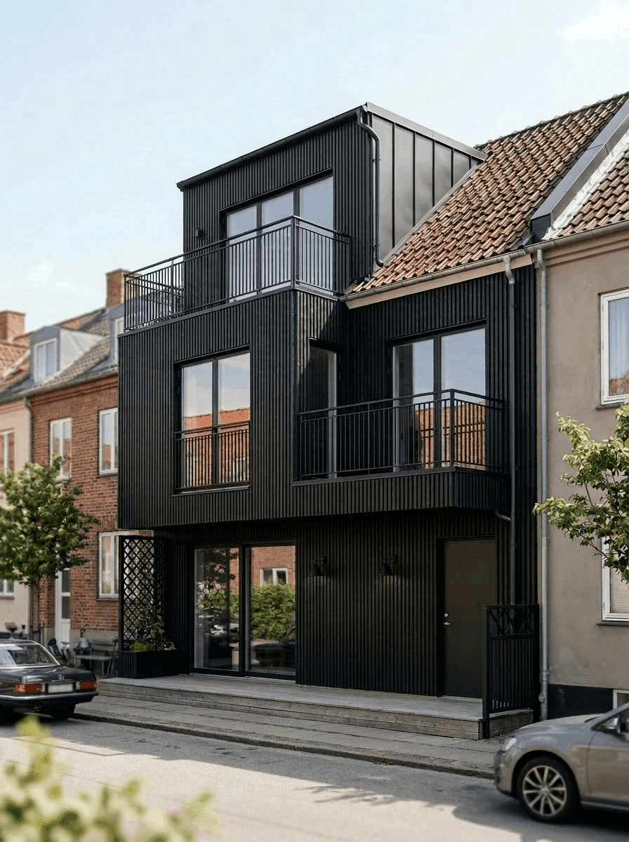 Aluwood | Udendørs Panel / Thermowood, Black, 240 x 45,1 cm