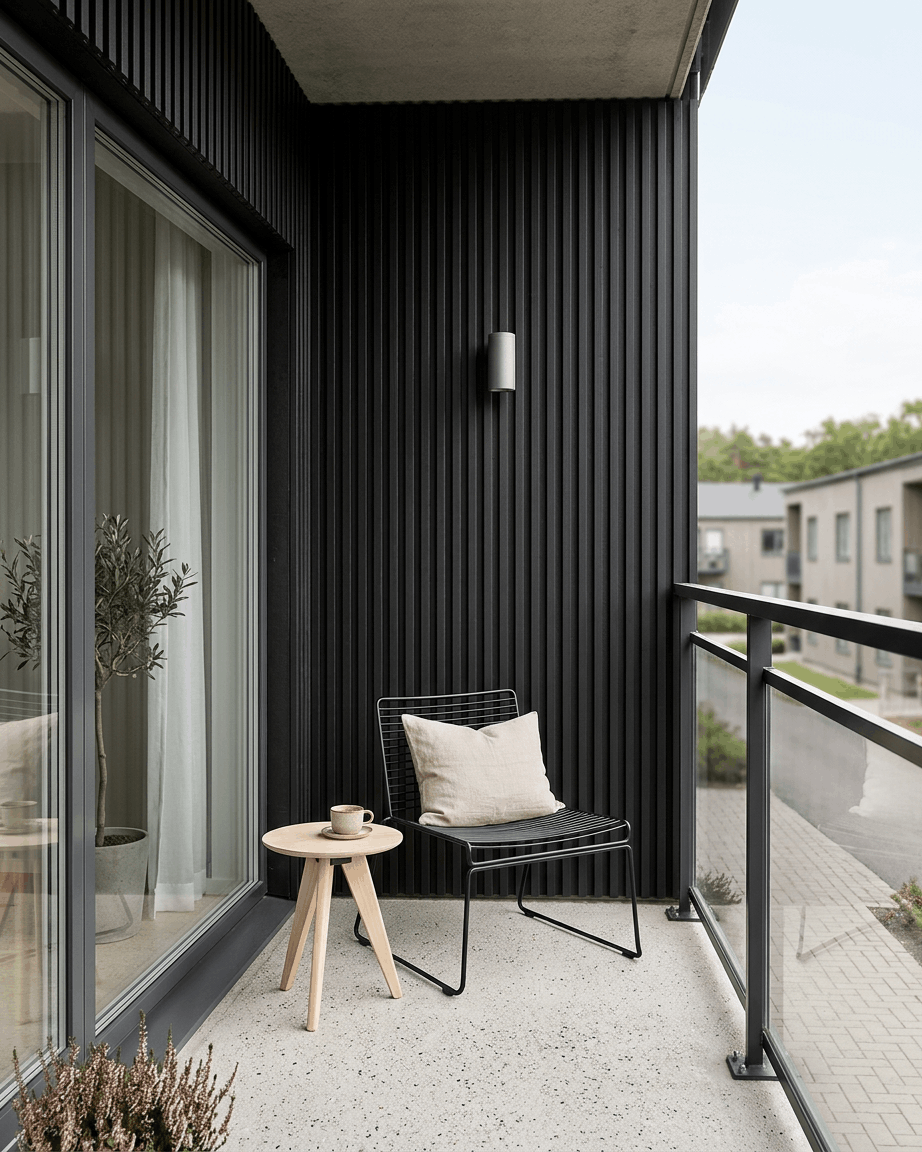 Aluwood | Udendørs Panel / Alu, Black, 240 x 45,1 cm