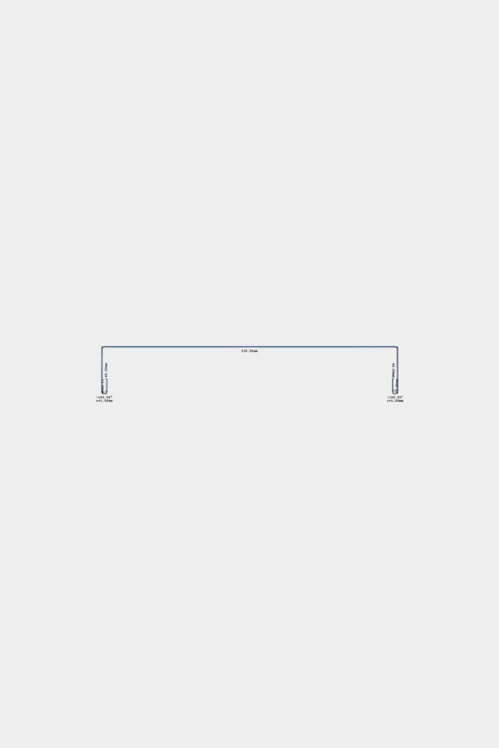 En linje på 240 cm med pile fremhæver installationsbredden på en WoodUpp Aluwood facadepanel Level Wall Capping, som måler 25 cm i bredden.