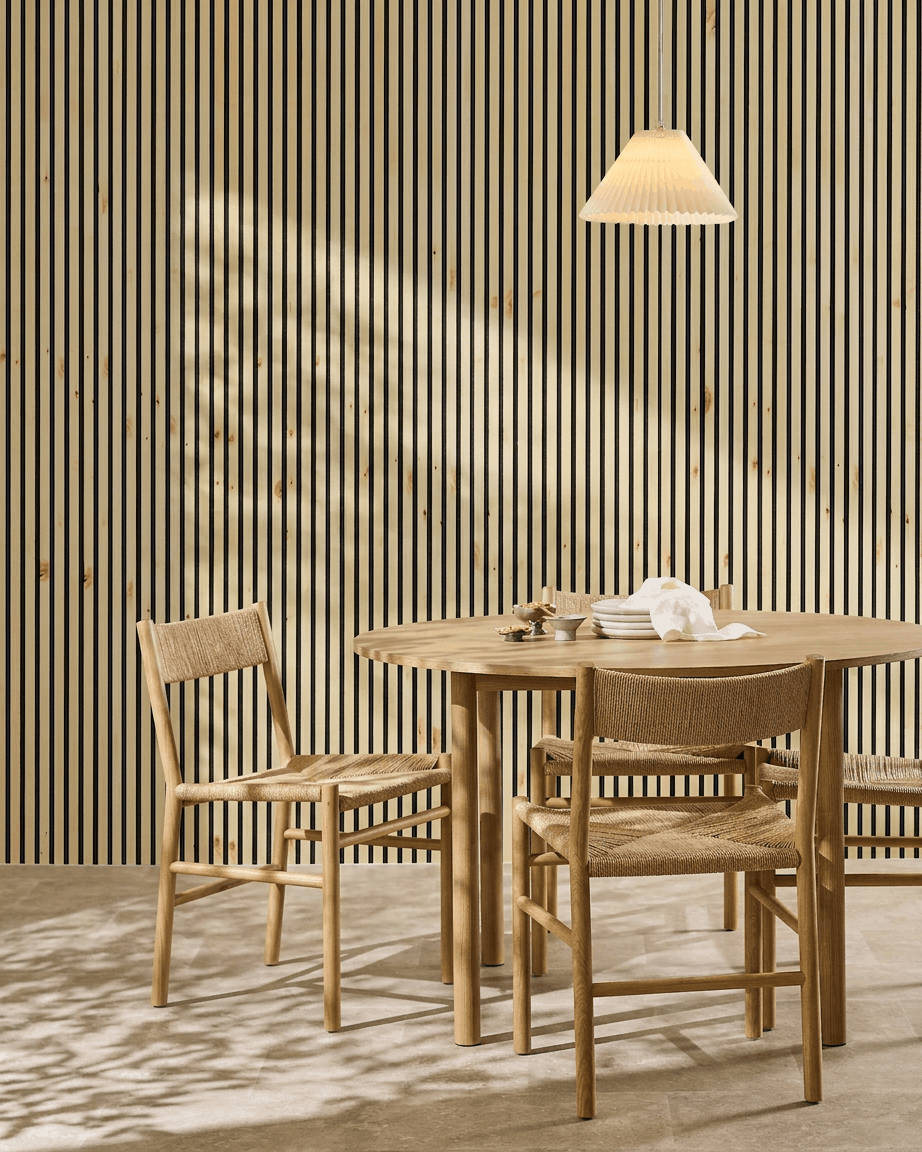 Akupanel | Akustikpanel / Natural Wood, Alp, Black Felt 300 x 60 cm
