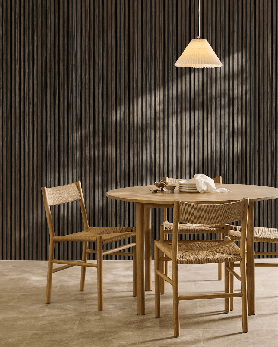 Akupanel | Akustikpanel / Wood-like, Black Oak, Black Felt, 240 x 60 cm
