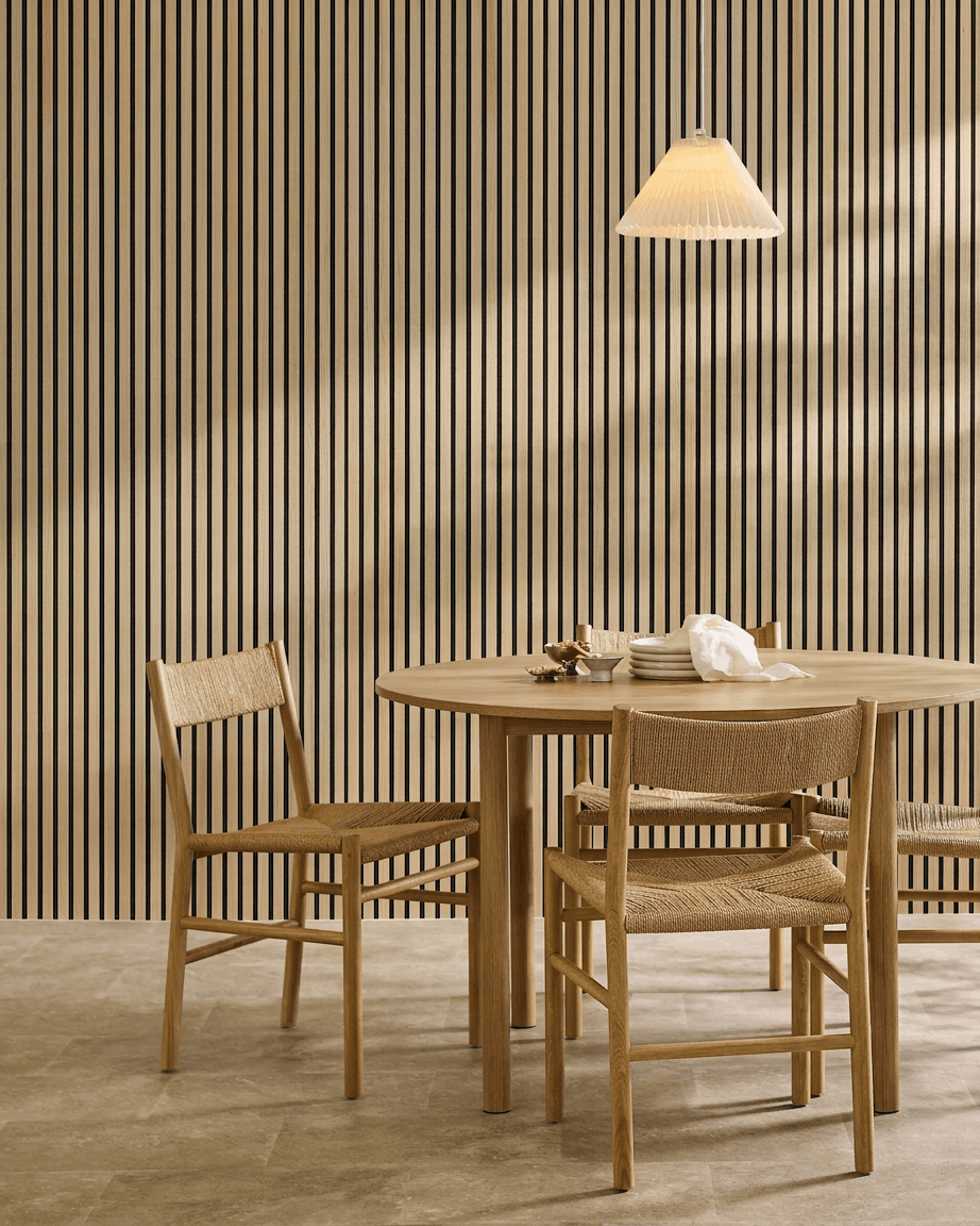 Akupanel | Akustikpanel / Natural Wood, Classic Oak, Black Felt, 240 x 60 cm