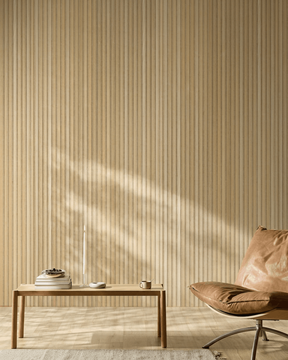 Akupanel | Akustikpanel / Natural Wood, Classic Oak, Beige Felt, 240 x 60 cm