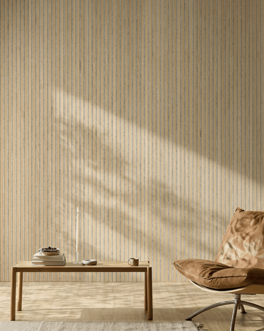 Akupanel | Akustikpanel / Natural Wood, Classic Oak, Grey Felt, 300 x 60 cm