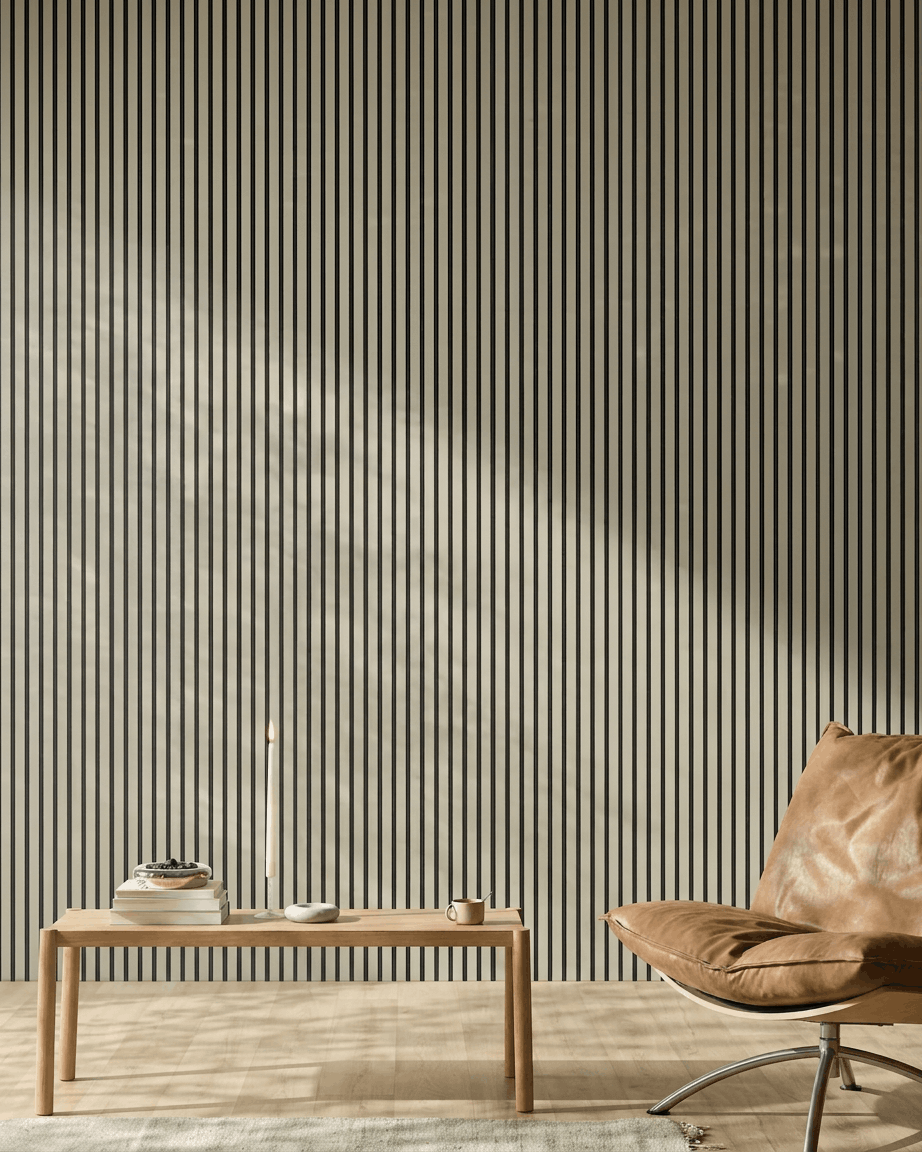 Akupanel | Akustikpanel / Colored, Stone, Black Felt, 240 x 60 cm