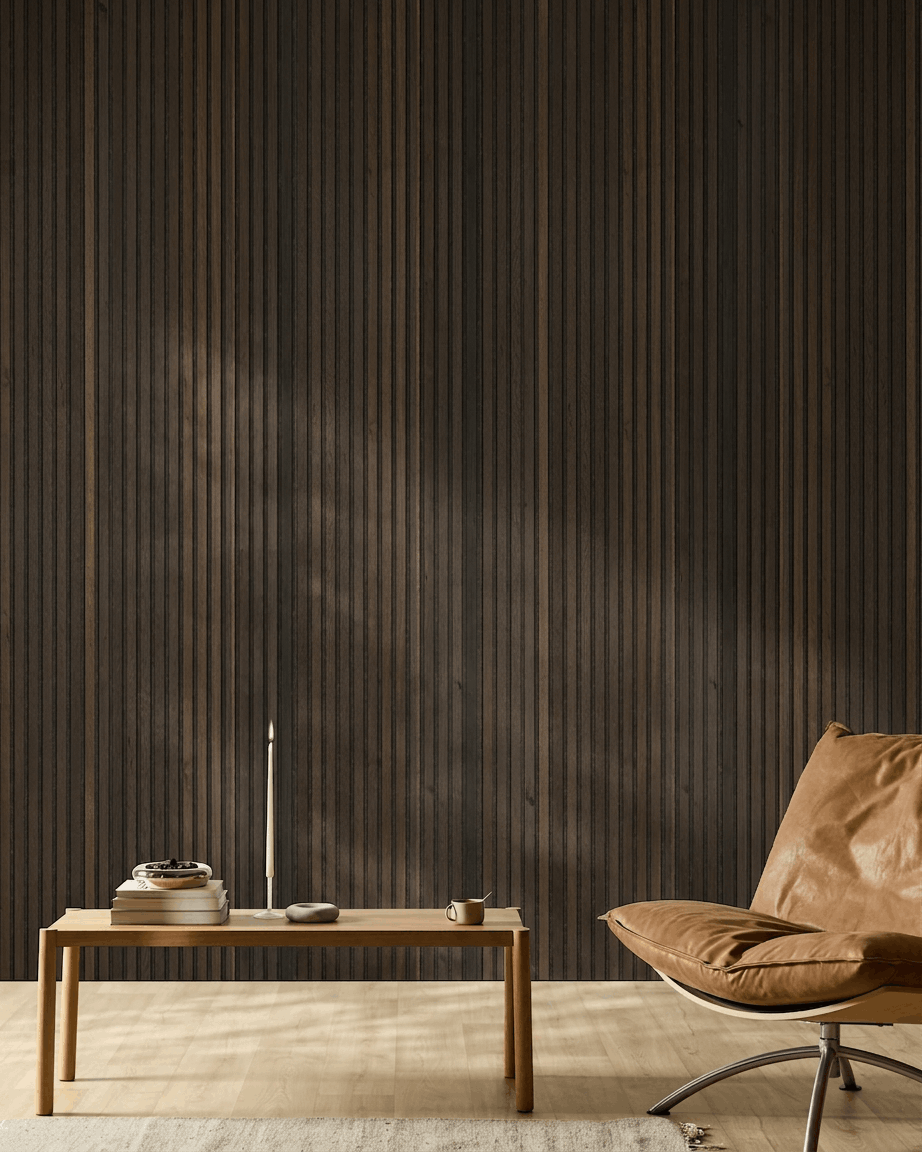 Akupanel | Akustikpanel / Natural Wood, Rustic Smoked Oak, Black Felt